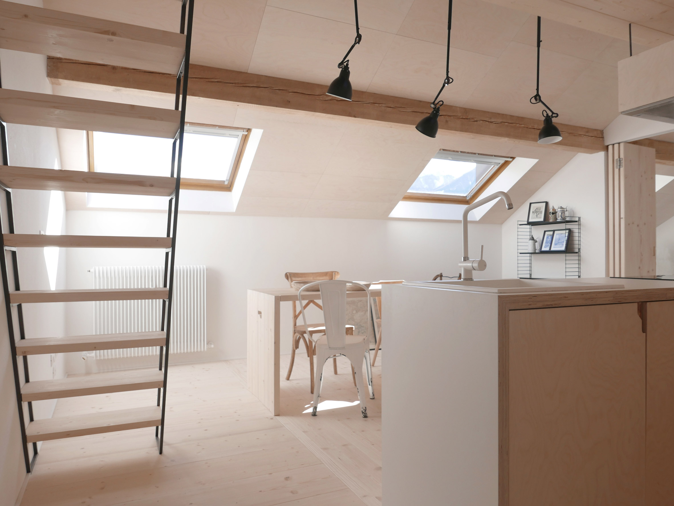 Jab Studio Creates Rustic Interior Design for Loft Apartment