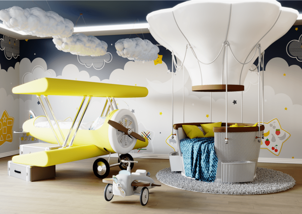 Let's have an adventure in the sky? Up on our Fantasy Air Balloon Bed for the adventure of a lifetime. This kids' room was designed by Victoria Rakitina and it's full of adventure. It's the beginning of the year which means new memories on the horizon. You can also invite your friends and they can hop on our Sky B Plane to join you through the wonders of life and the best the world has to offer. Since the little ones have no limit to their imagination, Circu has no limits for our creations.