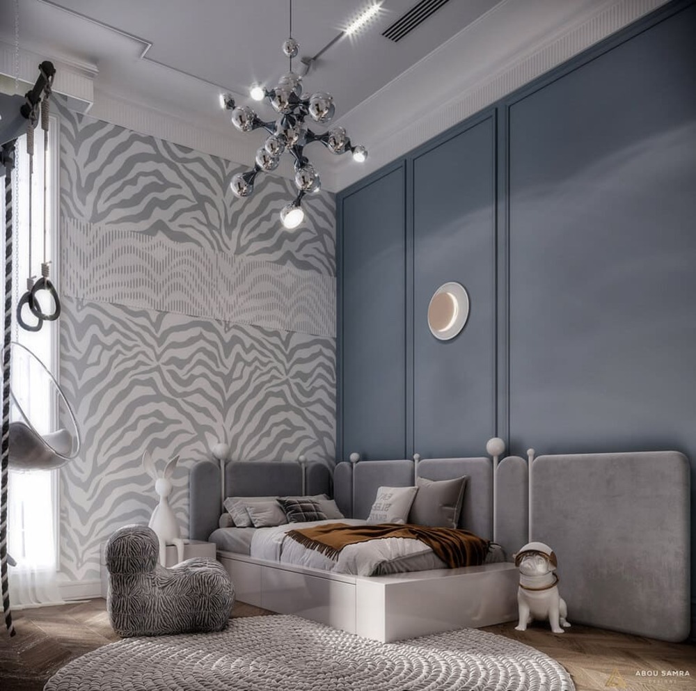 A kids' room doesn't need to always be super colorful! Sometimes, neutral and soft colors are an amazing choice and this interior design project is the proof of that! Designed this Abou Samra Designs, this timeless and minimalist project looks absolutely gorgeous.
